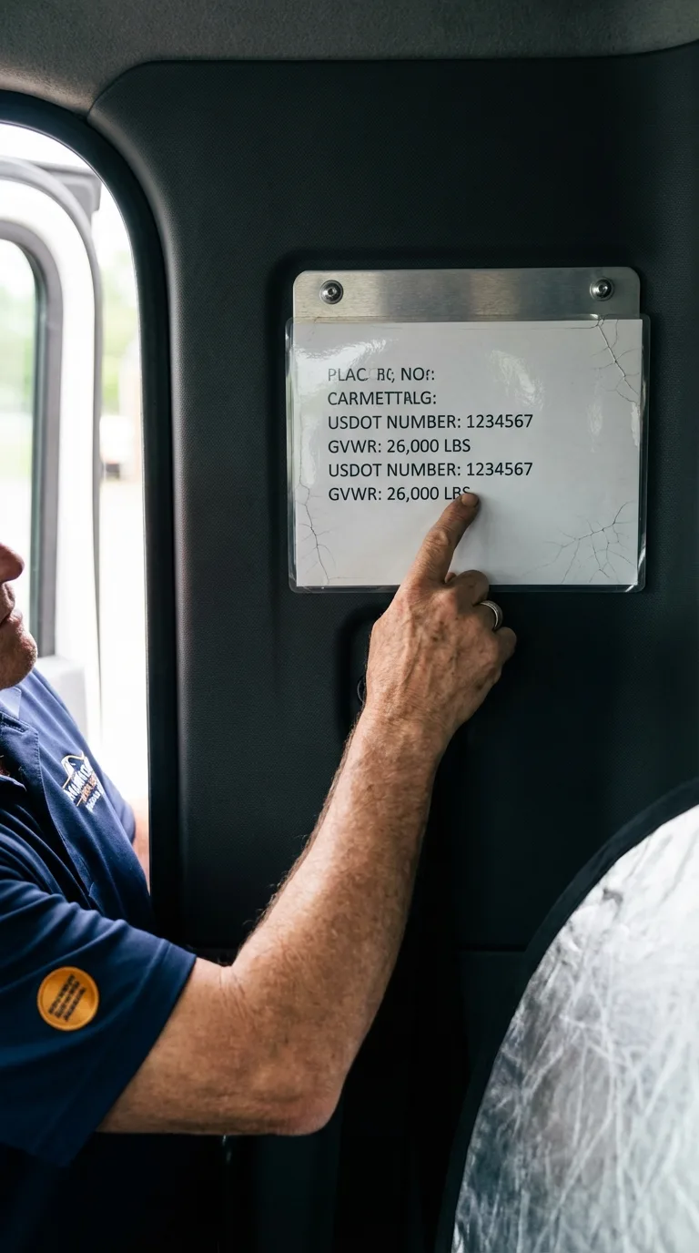 USDOT licensing placard verification in Locust Valley